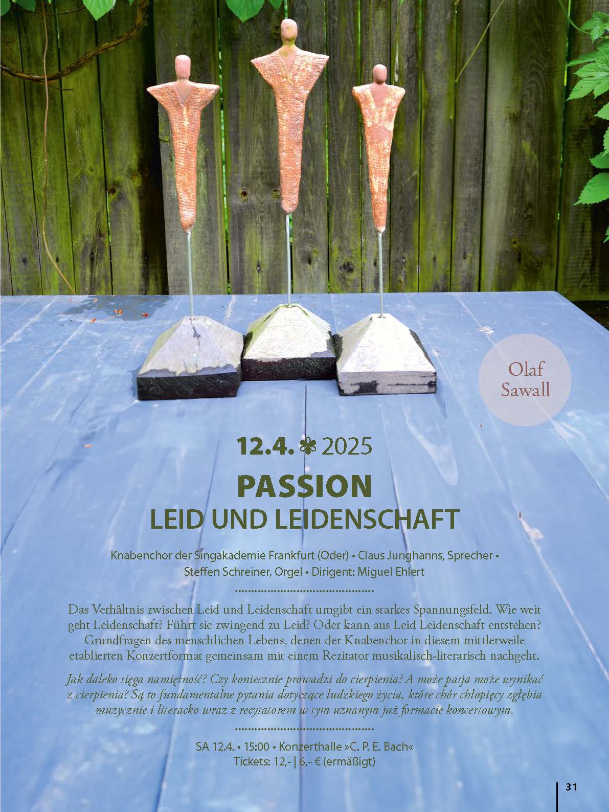 Konzert Singakademie Frankfurt Oder Passion Leid und Leidenschaft 2025 cOlaf Sawall